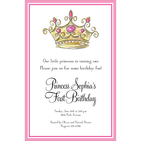 Princess Crown Invitations